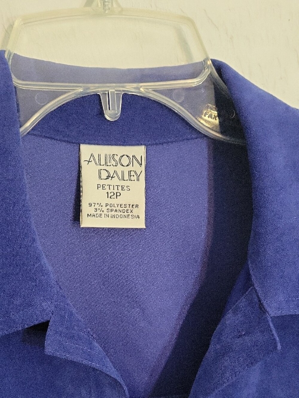 Allison Daley Deep Blue Suede Button-Front Jacket - Picture 2 of 5